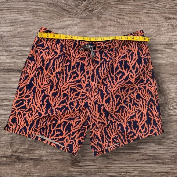 Peter Millar Orange and Blue Swim Trunks Relaxed Fit - Picture 5 of 14